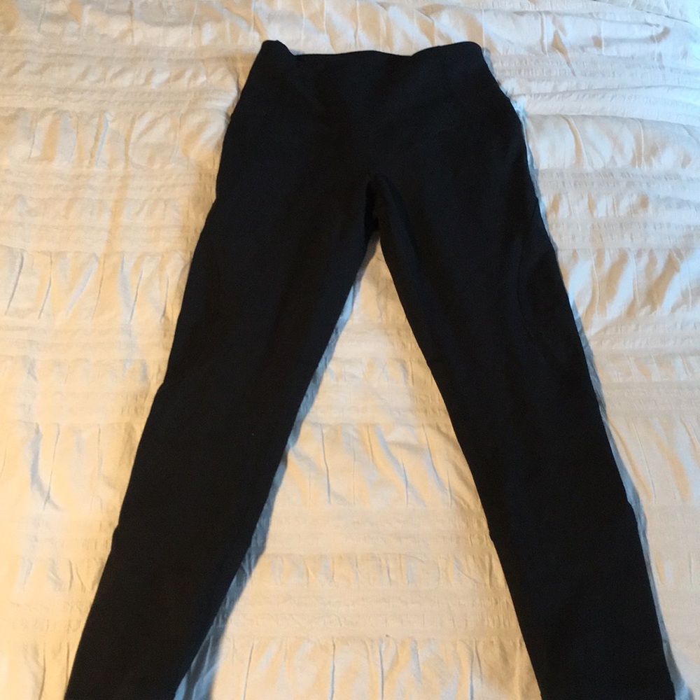 Zella High Waist Lattice Midi Leggings